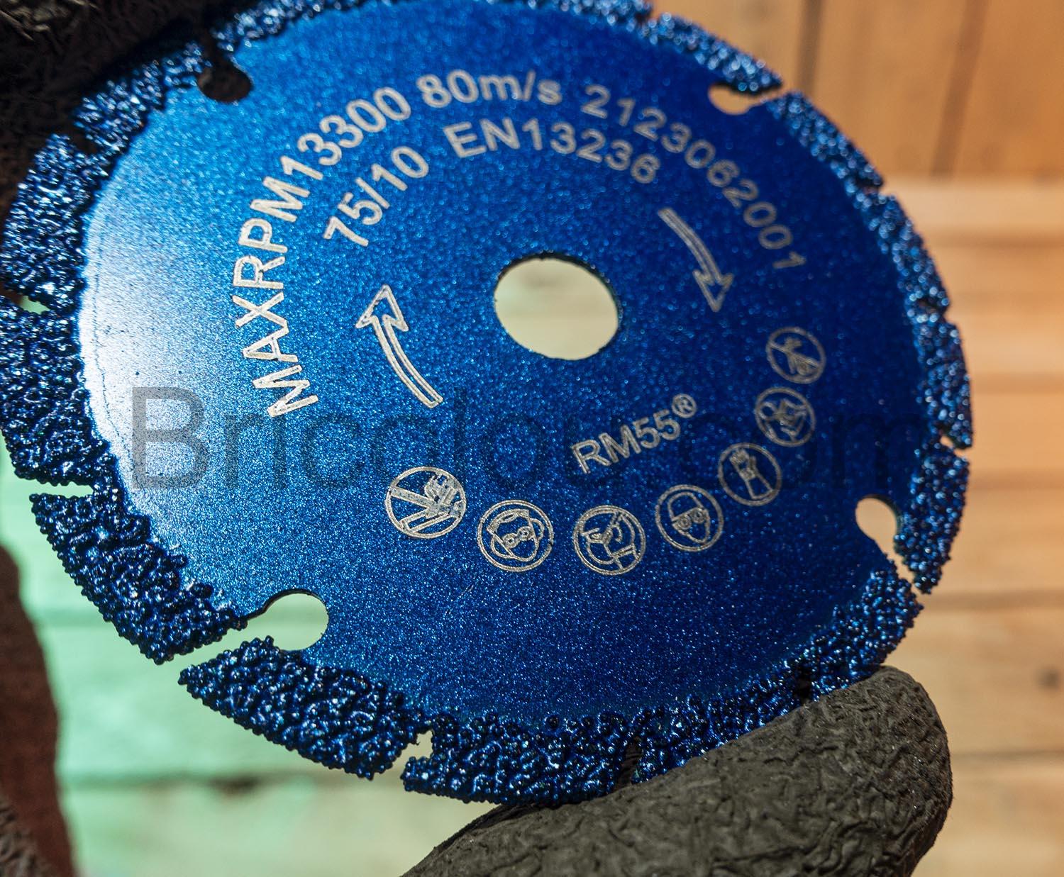 Disque a tronconner diamante Titanit 75 mm x 10 mm Multicut RM55 Disque à tronçonner diamanté Titanit 75 mm x 10 mm Multicut RM55