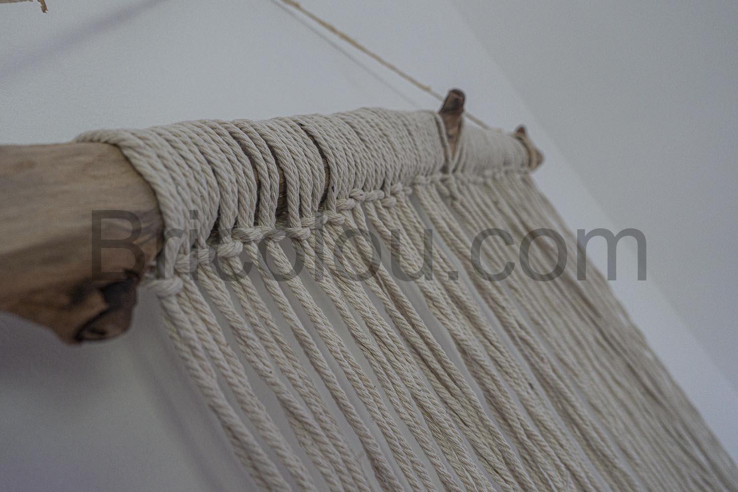 Fil de coton naturel pour macrame bois Fil de coton naturel pour macramé bois