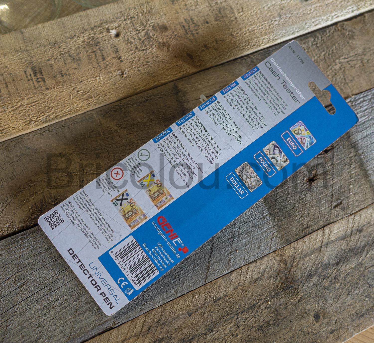 Genie Quicktester Stylo detecteur de faux billets de banque pochette Genie Quicktester Stylo détecteur de faux billets de banque pochette