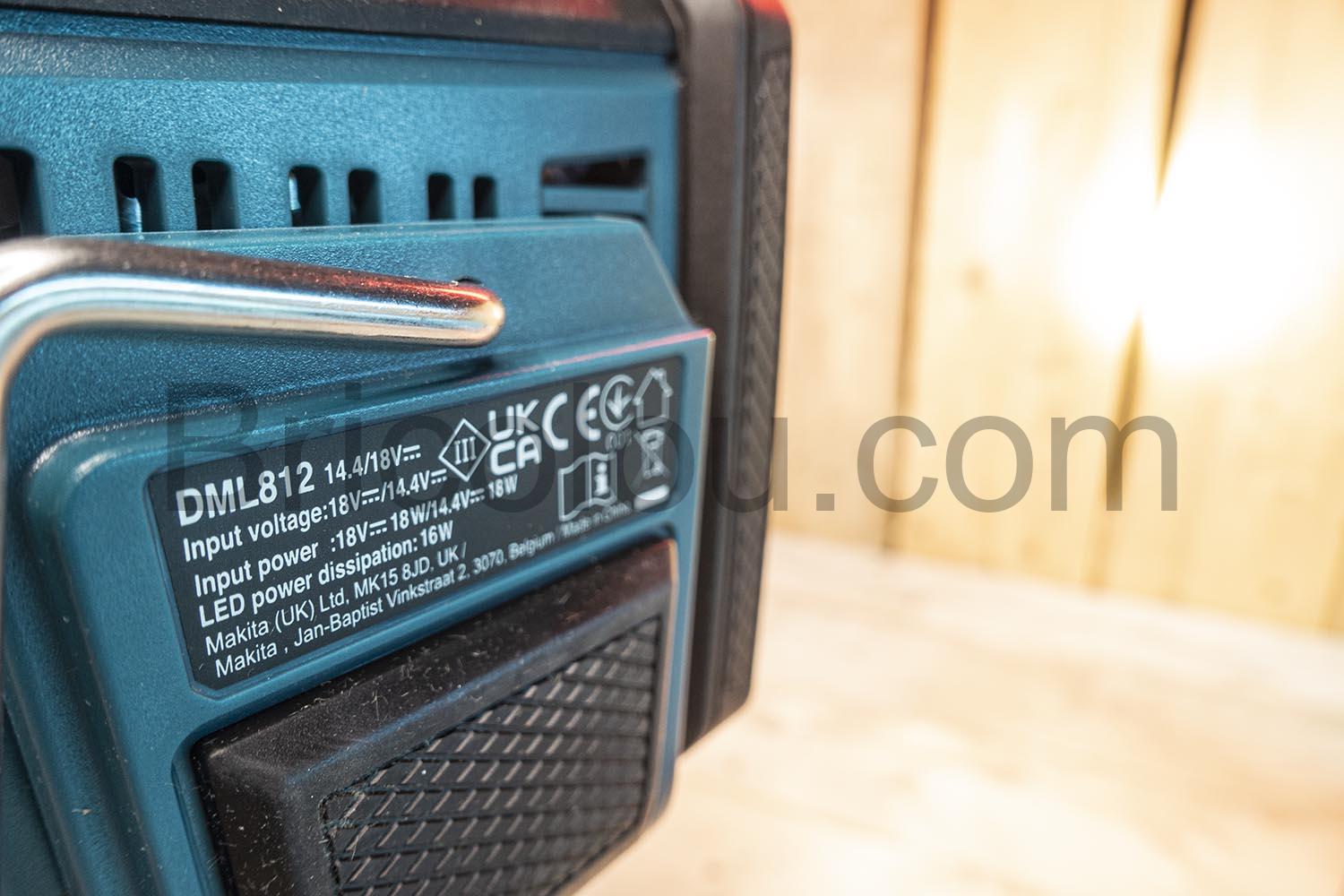 Makita LED Lampe de chantier 18V LXT DML812 Lumiere faisceau Makita LED Lampe de chantier 18V LXT DML812 Lumière faisceau