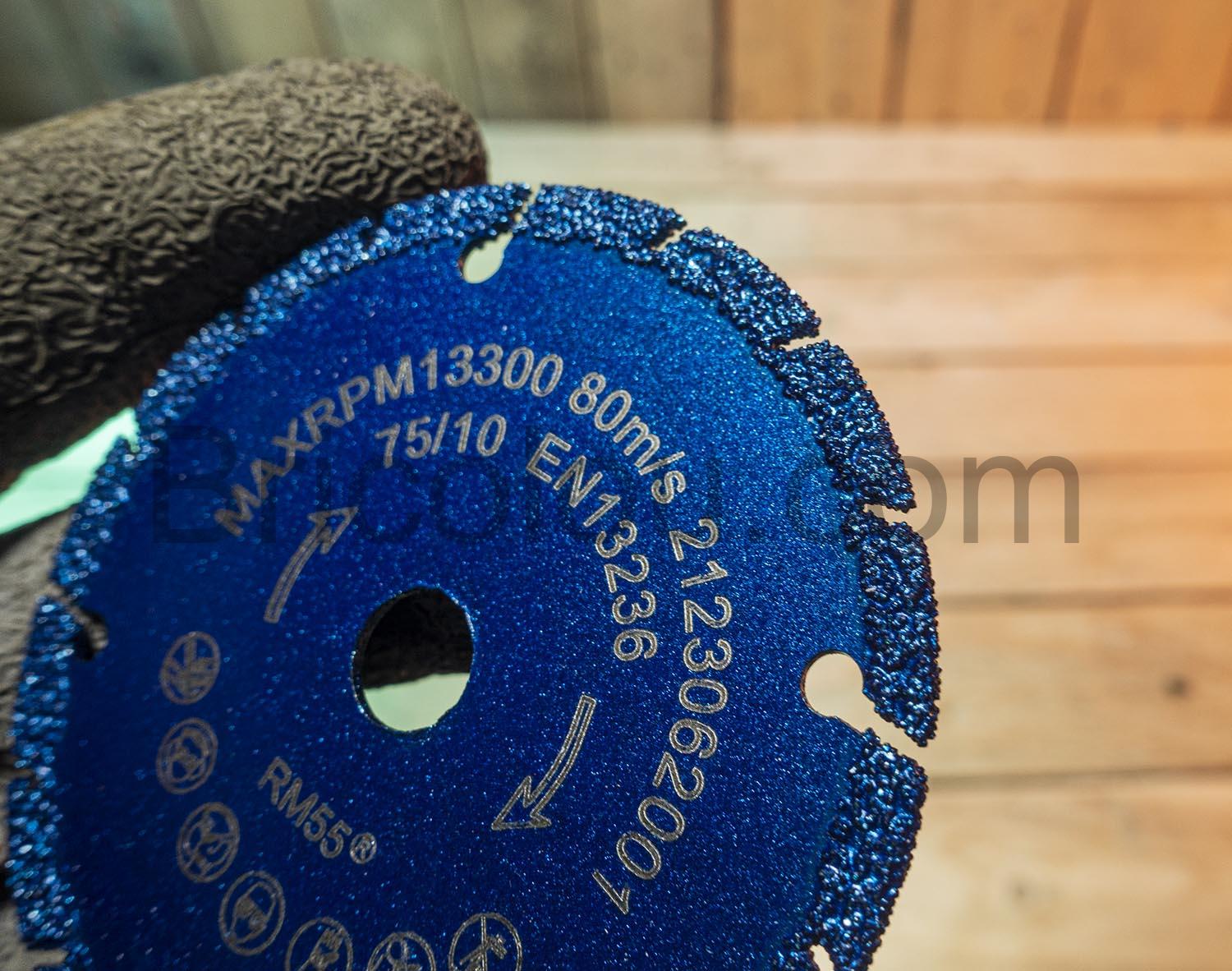 PRODIAMANT Disque a tronconner diamante Titanit 75 mm x 10 mm Multicut RM55 dent PRODIAMANT Disque à tronçonner diamanté Titanit 75 mm x 10 mm Multicut RM55 dent