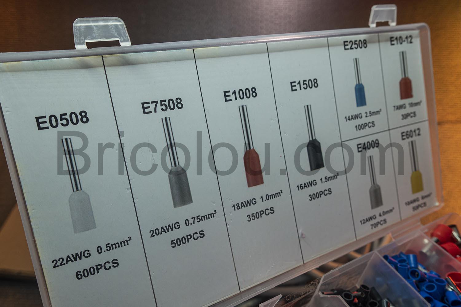 Pince Preciva Outil de Sertissage avec 2000 Cosses Embouts HSC8 6 4 A Pince Preciva Outil de Sertissage avec 2000 Cosses Embouts HSC8 6-4 A
