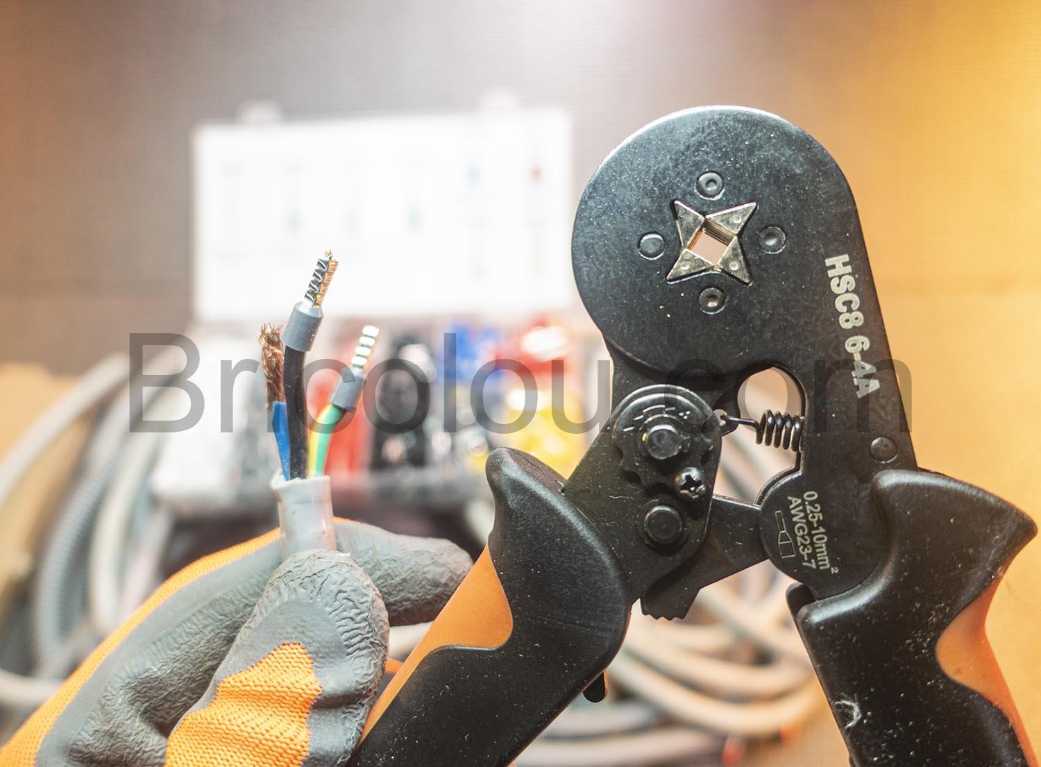 Pince Sertir Preciva Outil de Sertissage avec 2000 Cosses Embouts HSC8 6 4 A Pince Sertir Preciva Outil de Sertissage avec 2000 Cosses Embouts HSC8 6-4 A