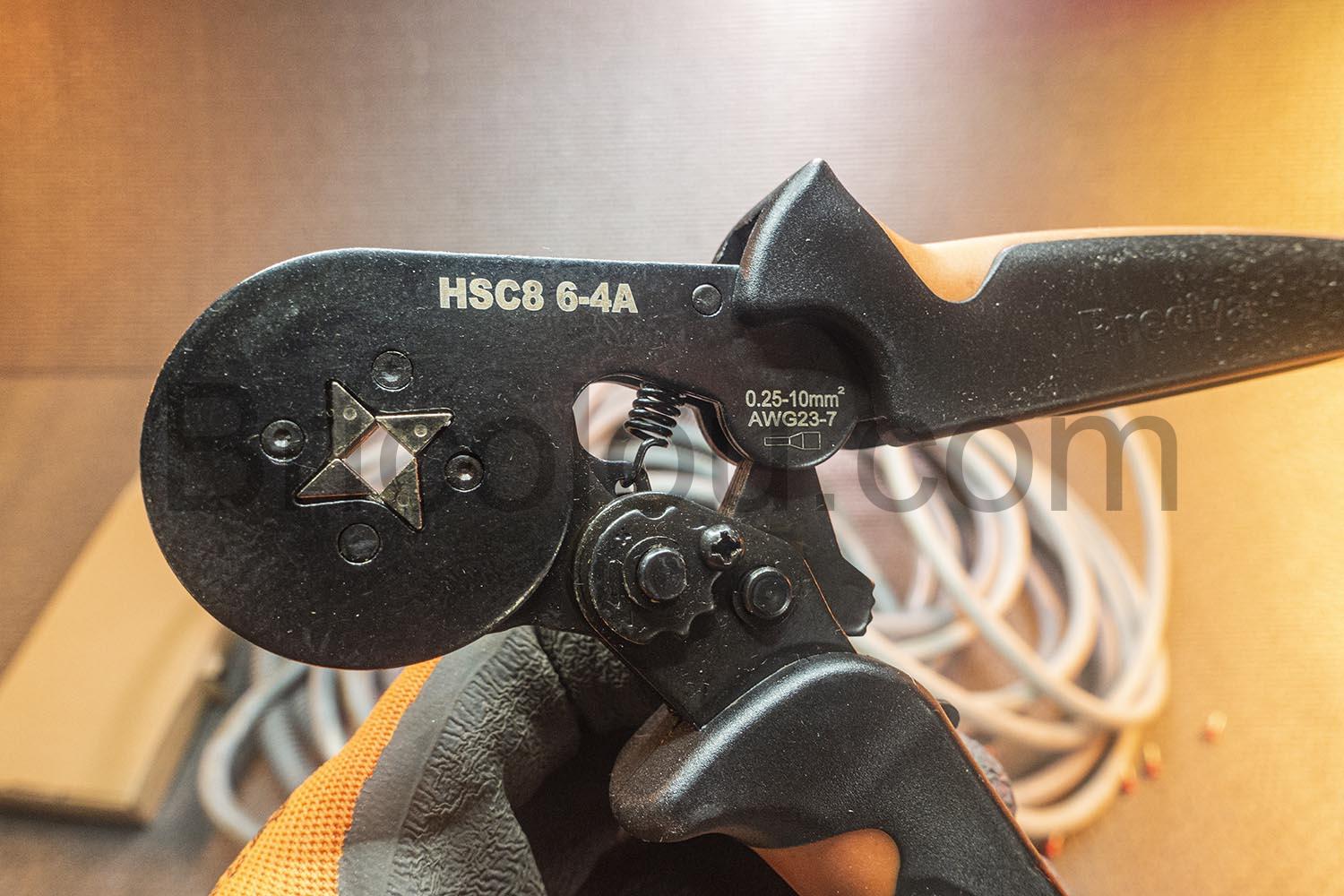 Pince a Sertir Preciva Outil de Sertissage 2000 Cosses Embouts HSC8 6 4 A Pince à Sertir Preciva Outil de Sertissage 2000 Cosses Embouts HSC8 6-4 A