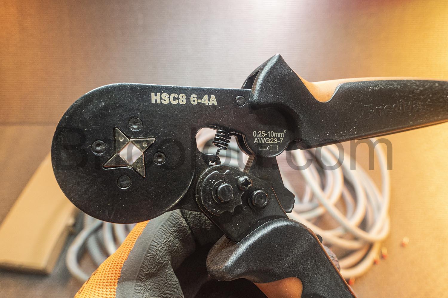 Pince a Sertir Preciva Outil de Sertissage Cosses Embouts HSC8 6 4 A Pince à Sertir Preciva Outil de Sertissage Cosses Embouts HSC8 6-4 A