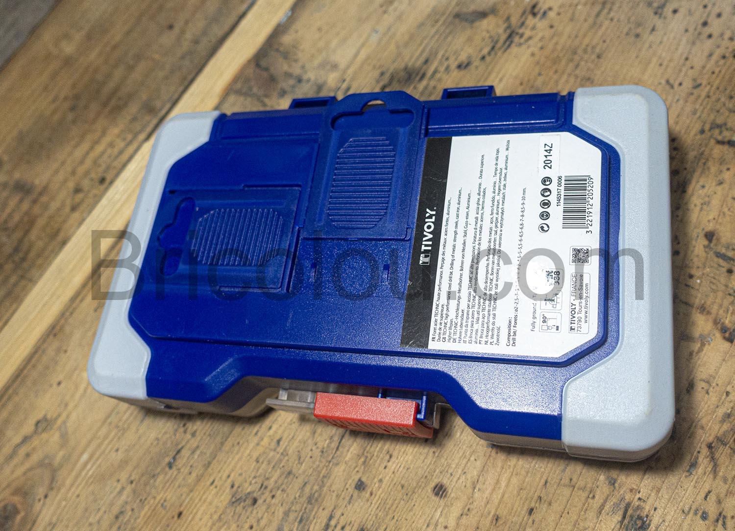 Coffret 19 forets metal HSS Tivoly titane dos Coffret 19 forets métal HSS Tivoly titane dos