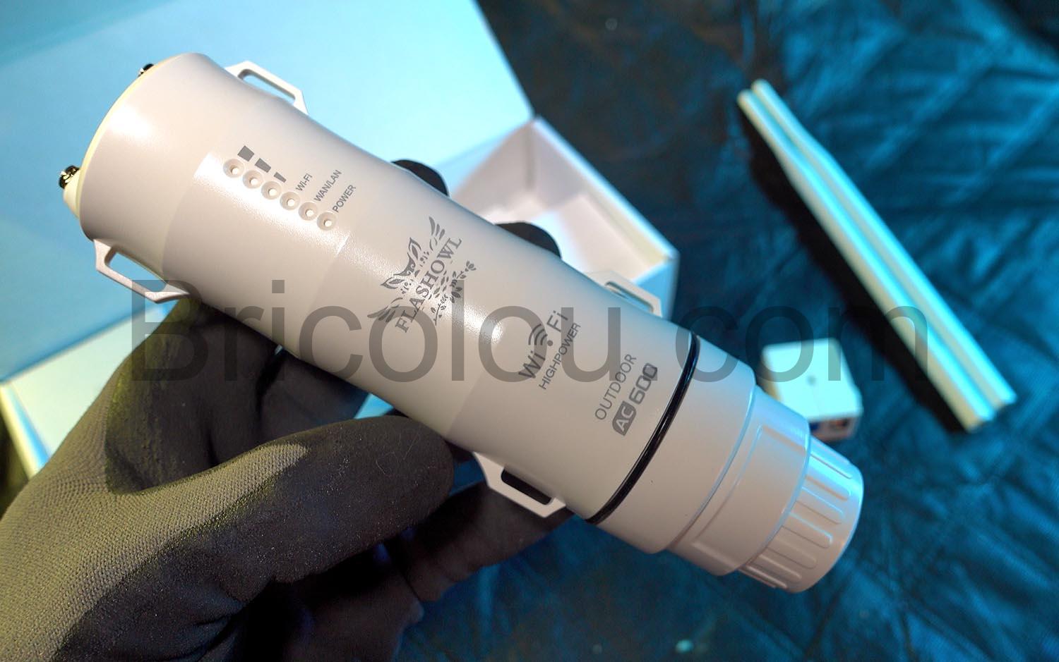 FLASHOWL Repeteur Wi Fi Exterieur AC600 Amplificateur Signal booster Routeur taille FLASHOWL Répéteur Wi-Fi Extérieur AC600 Amplificateur Signal booster Routeur taille