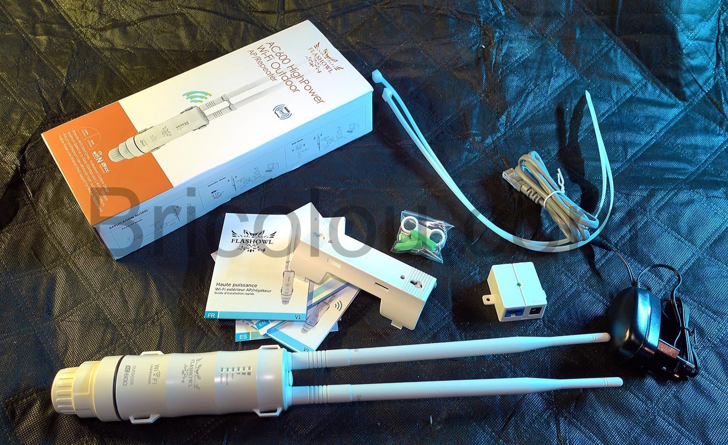 FLASHOWL Repeteur Wi Fi Exterieur AC600 Amplificateur Signal booster Routeur FLASHOWL Répéteur Wi-Fi Extérieur AC600 Amplificateur Signal booster Routeur