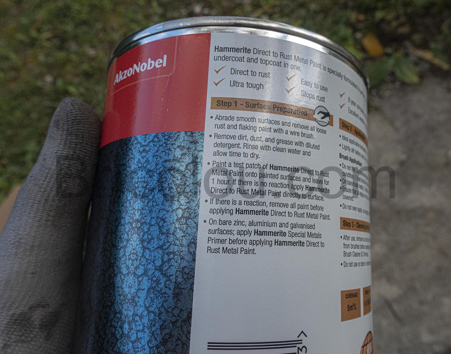 Hammerite 5158236 Metal Peinture argent martele instruction Hammerite 5158236 Métal Peinture argent martelé instruction