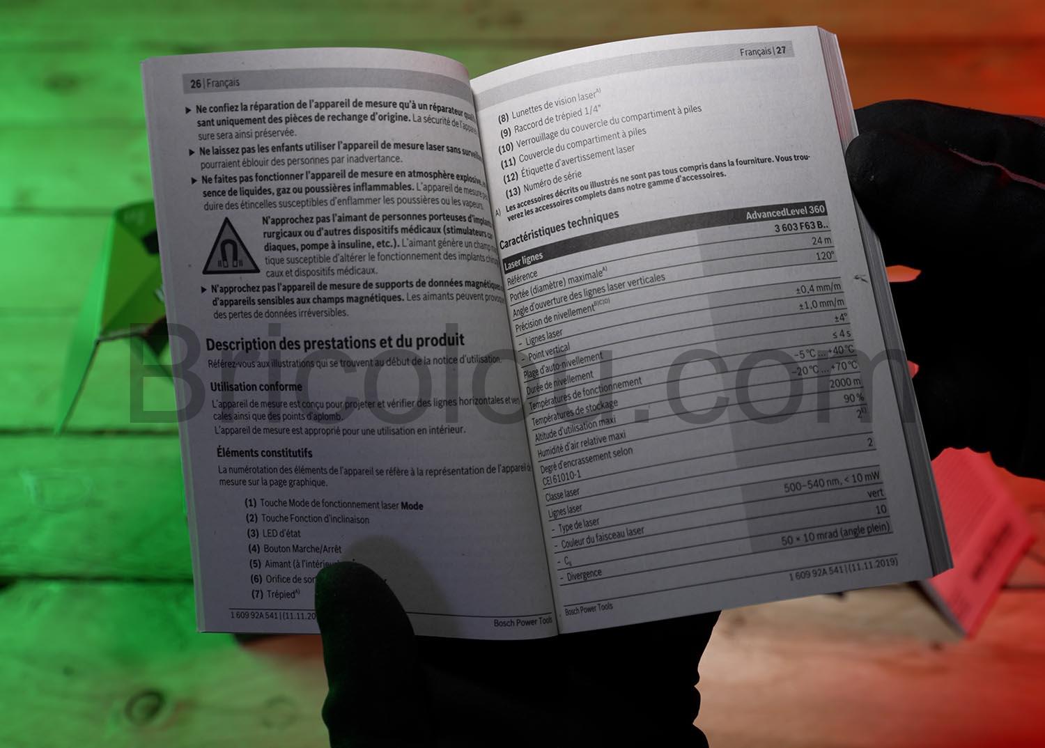 Laser vert ligne AdvancedLevel 360 Bosch Niveau documentation Laser vert ligne AdvancedLevel 360 Bosch Niveau documentation