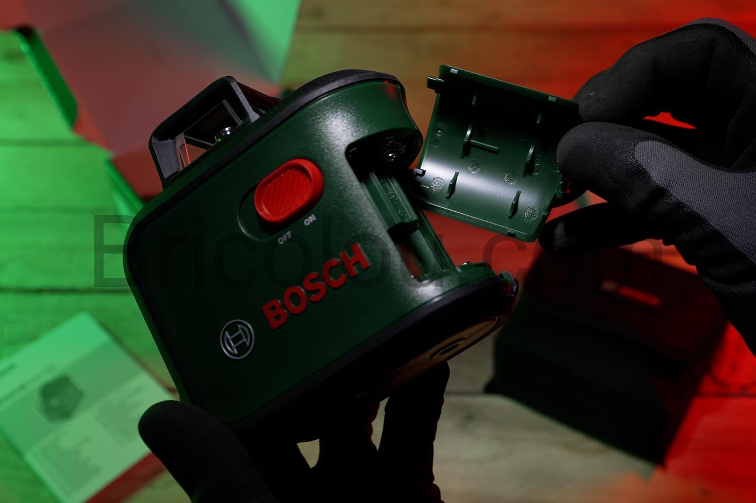 Laser vert ligne AdvancedLevel 360 Bosch Niveau emplacement pile Laser vert ligne AdvancedLevel 360 Bosch Niveau emplacement pile