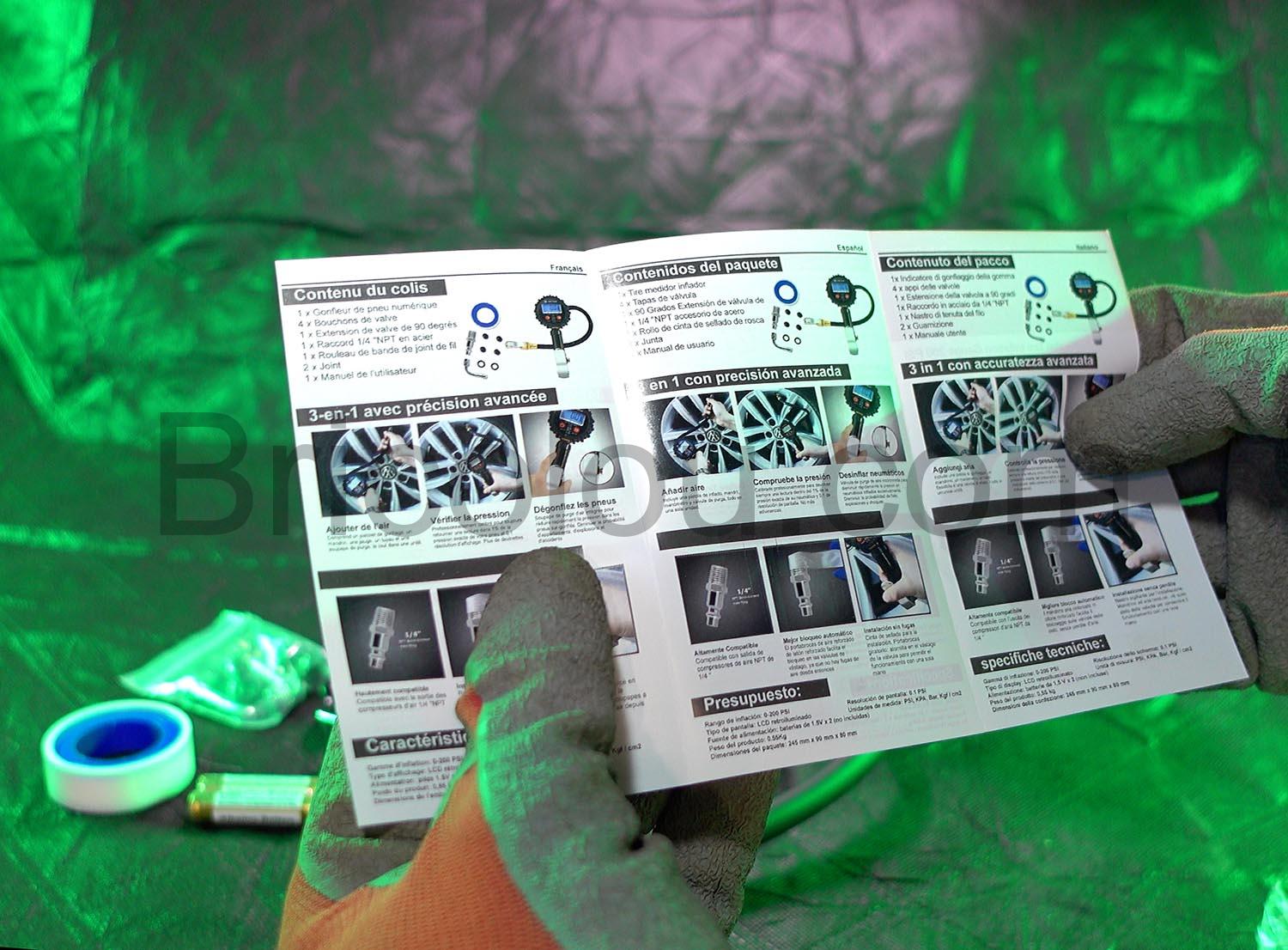 Manometre Numerique Digital Jauge Pression Pistolet Gonflage Pneu OneAmg instruction Manomètre Numérique Digital Jauge Pression Pistolet Gonflage Pneu OneAmg instruction