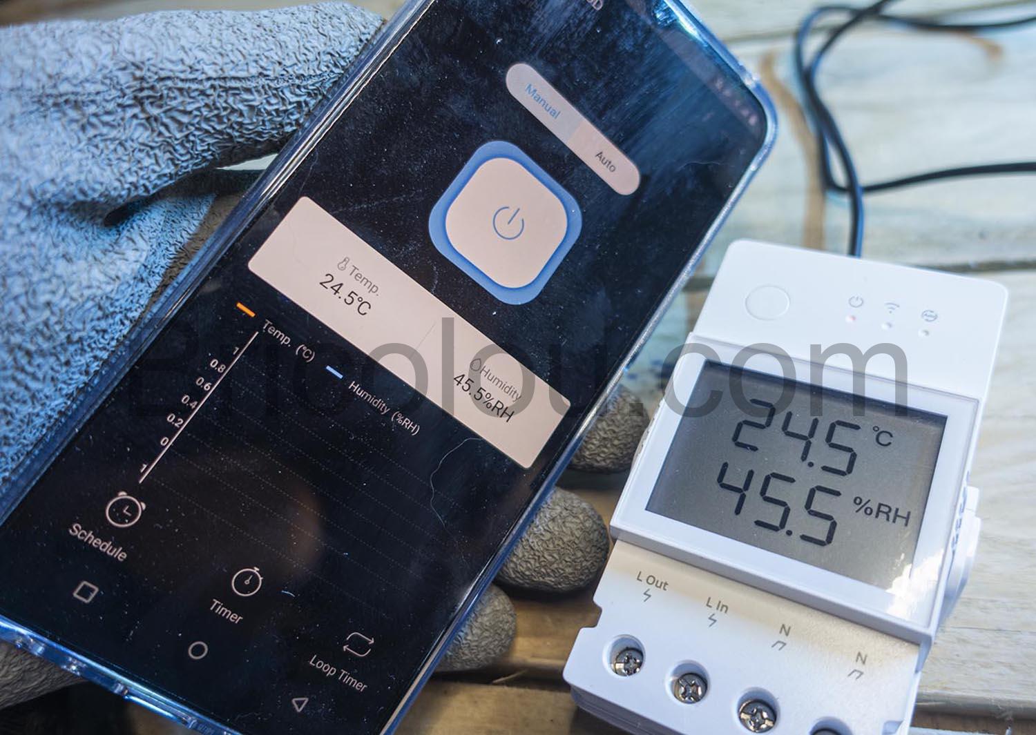 SONOFF Interrupteur Connecte WiFi THS01 Capteur Temperature Humidite smartphone SONOFF Interrupteur Connecté WiFi THS01 Capteur Température Humidité smartphone