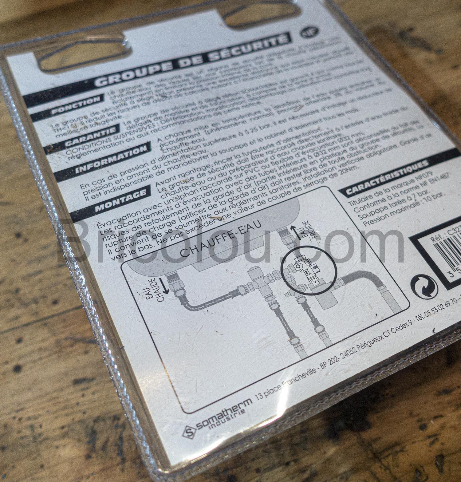 Somatherm C32700 Groupe securite droit jaune pour cumulus documentation Somatherm C32700 Groupe sécurité droit jaune pour cumulus documentation