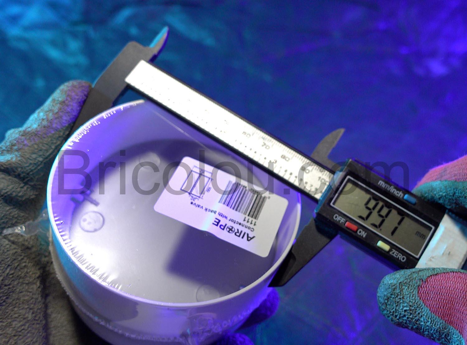 Airope Raccord Connecteur 100 mm Clapet Anti Retour Ventilation PVC plastique dimension Airope Raccord Connecteur 100 mm Clapet Anti-Retour Ventilation PVC plastique dimension