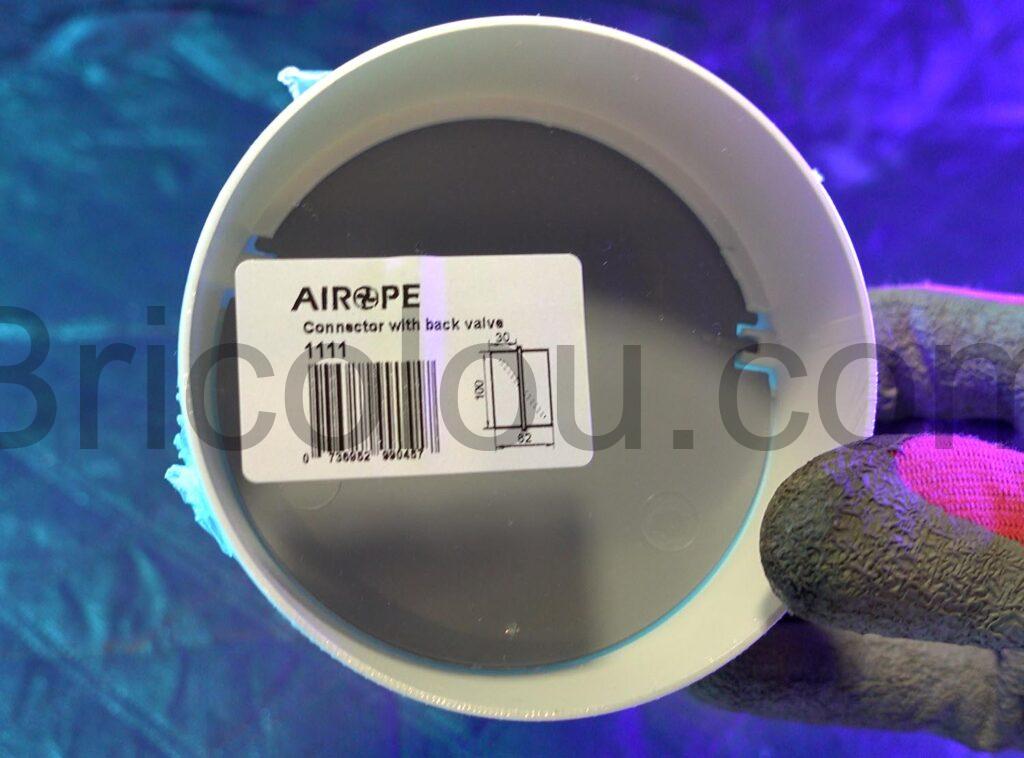 Raccord Ventilation 125 Mm Avec Clapet Anti-Retour - PVC Blanc Pour Tuyau D'Évacuation D'Air