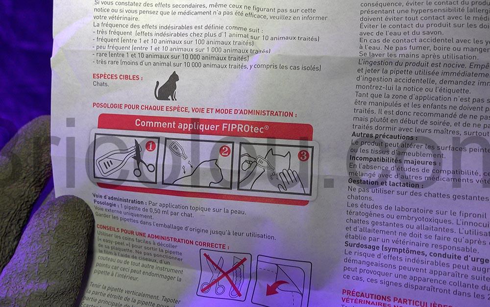 BEAPHAR FIPROTEC 50 mg Solution spot on Fipronil chat Traitement puces tique application BEAPHAR FIPROTEC 50 mg Solution spot-on Fipronil chat Traitement puces tique application