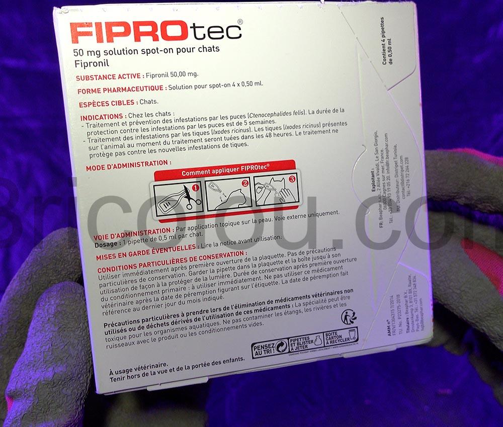 BEAPHAR FIPROTEC 50 mg Solution spot on Fipronil chat Traitement puces tique boite BEAPHAR FIPROTEC 50 mg Solution spot-on Fipronil chat Traitement puces tique boite