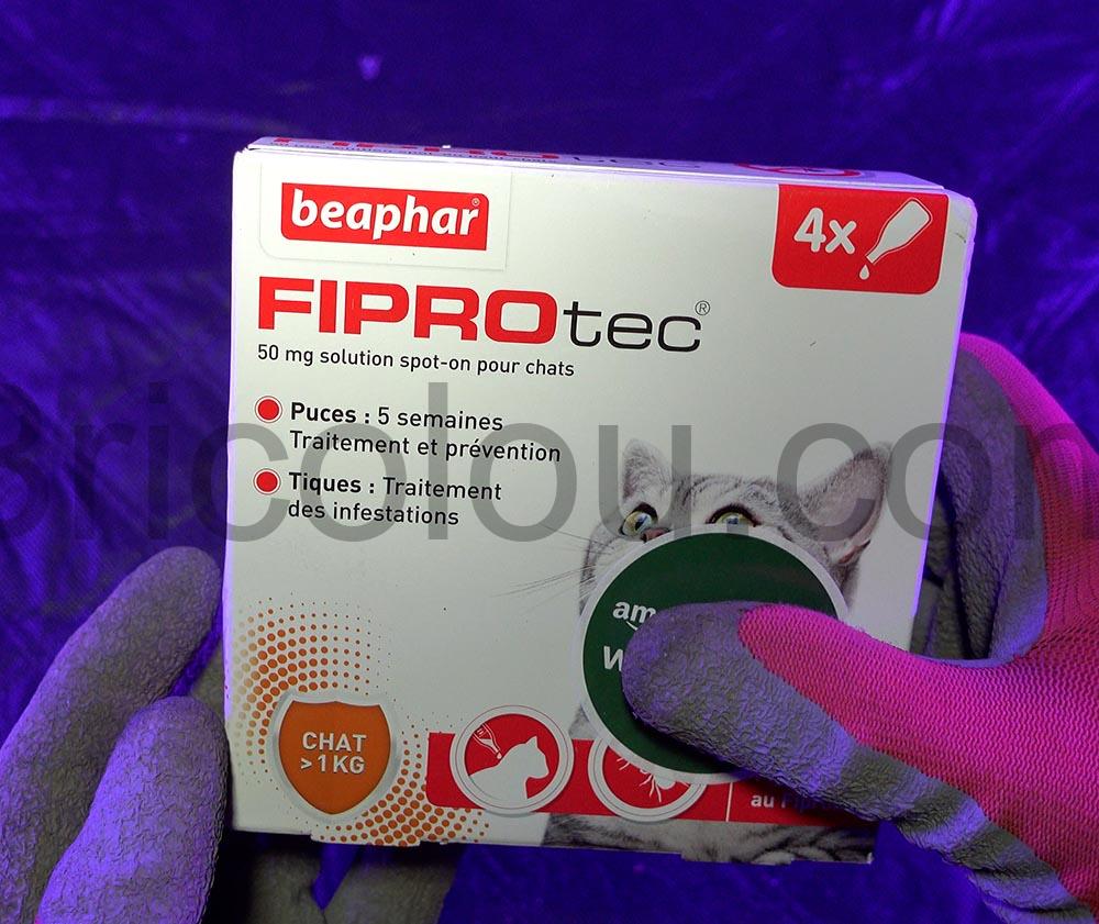 BEAPHAR FIPROTEC 50 mg Solution spot-on Fipronil chat Traitement puces tique emballage
