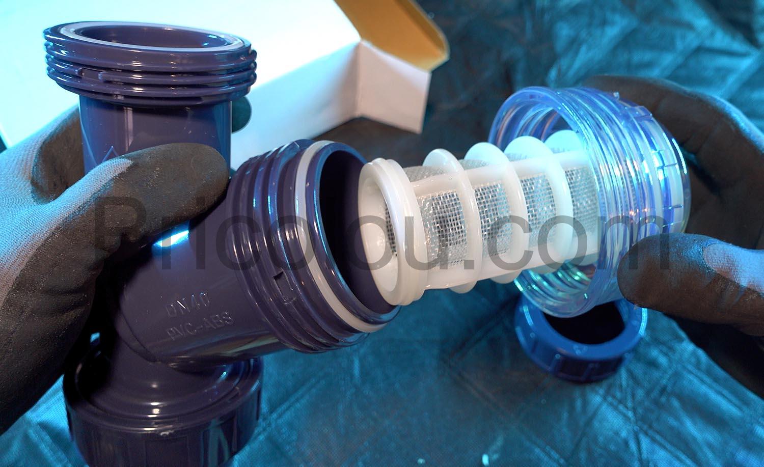 DN40 Filtre PVC Traitement eau pluie tremis DN40 Filtre PVC Traitement eau pluie trémis