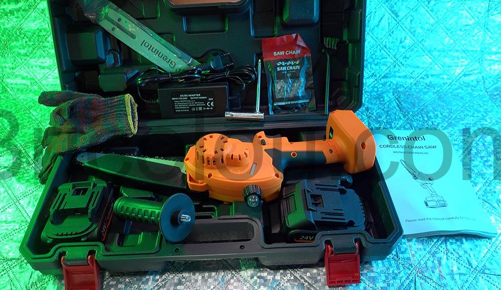 Grenintol Mini Tronconneuse Batterie Electrique Rechargeable 24V boite complete Grenintol Mini Tronçonneuse Batterie Electrique Rechargeable 24V boite complete