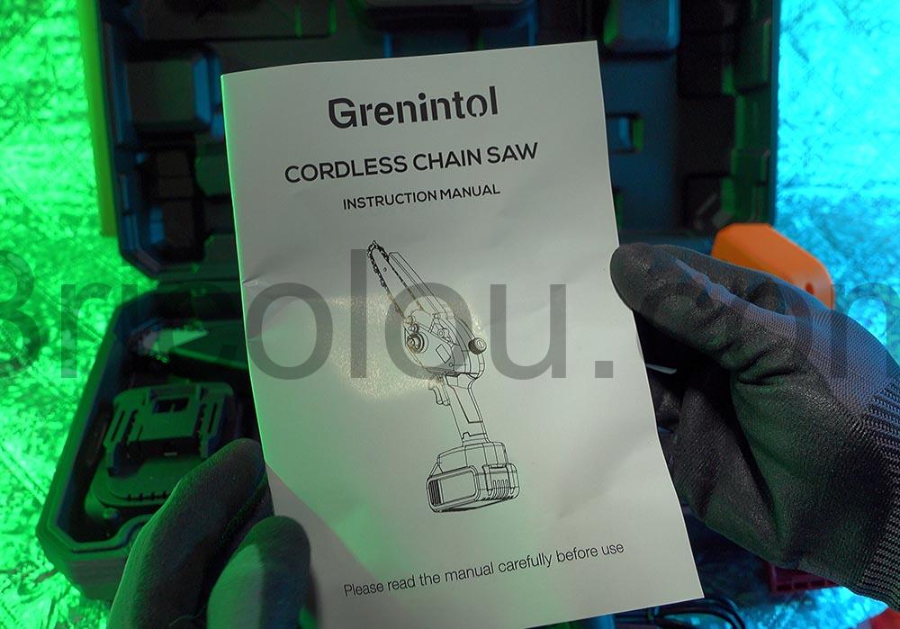Grenintol Mini Tronconneuse Batterie Electrique Rechargeable 24V documentation Grenintol Mini Tronçonneuse Batterie Electrique Rechargeable 24V documentation
