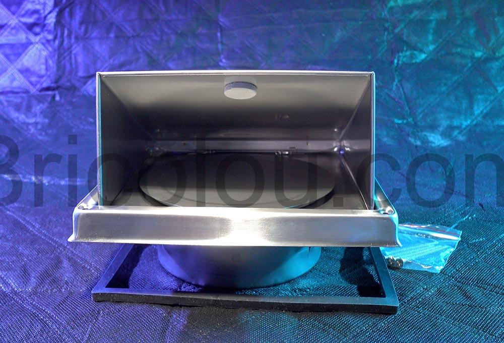 Intelmann clapet vmc O 125 mm capot inox dessous Intelmann clapet vmc Ø 125 mm capot inox dessous