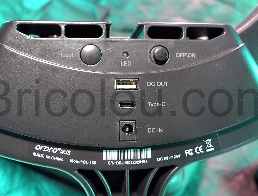 ORDRO Anneau Lumineux LED RVB 16 pouces 544LEDs 60W conecteur ORDRO Anneau Lumineux LED RVB 16 pouces 544LEDs 60W conecteur