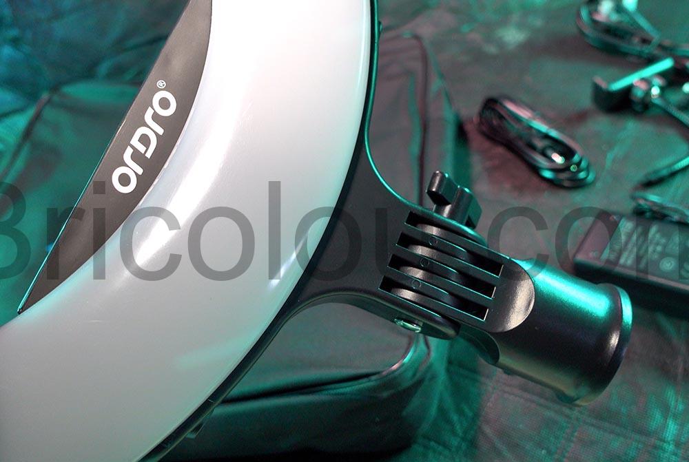 ORDRO Anneau Lumineux LED RVB 16 pouces 544LEDs 60W ORDRO Anneau Lumineux LED RVB 16 pouces 544LEDs 60W fixation