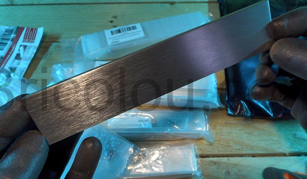 Poignée tiroir profilé aluminium SEARL 180 mm Aspect Acier Inox SO-TECH® argent