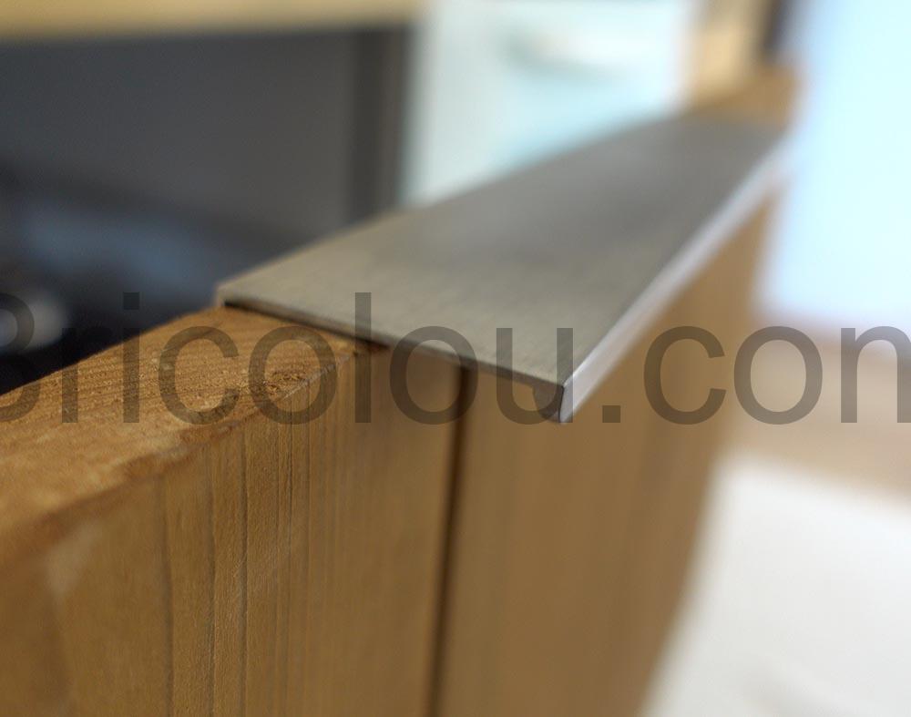 Poignee tiroir profile aluminium SEARL 180 mm Aspect Acier Inox SO TECH® fin Poignée tiroir profilé aluminium SEARL 180 mm Aspect Acier Inox SO-TECH® fin