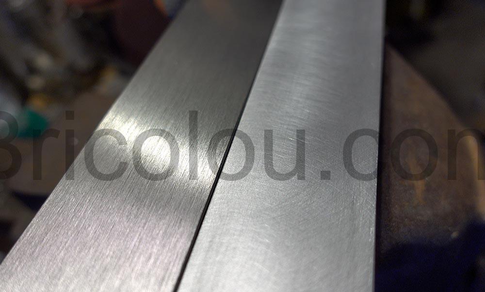 Poignée tiroir profilé aluminium SEARL 180 mm Aspect Acier Inox SO-TECH® poncage