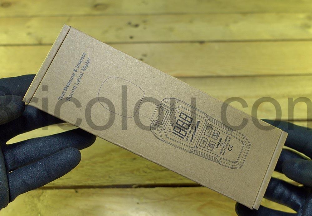 Sonometre numerique portable Decibel metre pondere AC Votery SL1 carton Sonomètre numérique portable Décibel mètre pondéré AC Votery SL1 carton