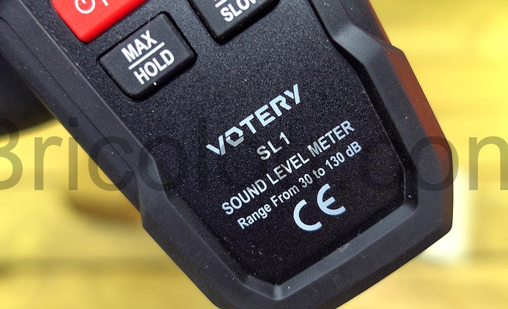 Sonometre numerique portable Decibel metre pondere AC Votery SL1 logo Sonomètre numérique portable Décibel mètre pondéré AC Votery SL1 logo