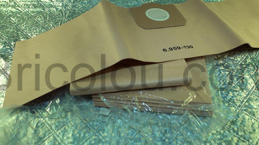 TOPHINON sac d'aspirateur compatible Karcher 6.959-130.0 WD3 MV3 A2204 A2254 A2604 Papier poubelle