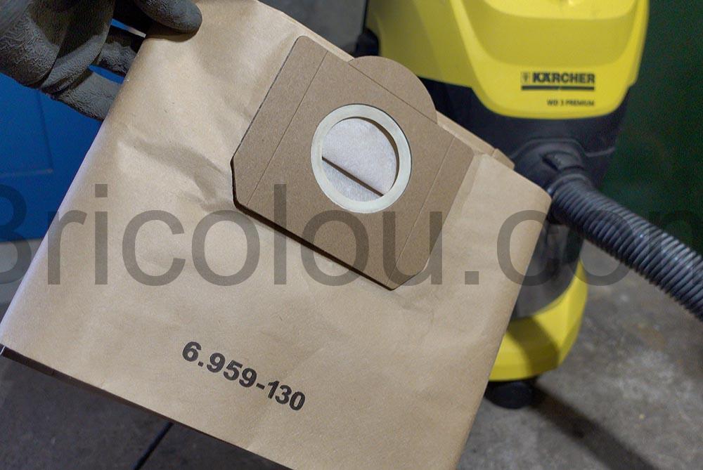 Tophinon sac d'aspirateur compatible Karcher 6.959-130.0 WD3 MV3 A2204  A2254 A2604 Papier