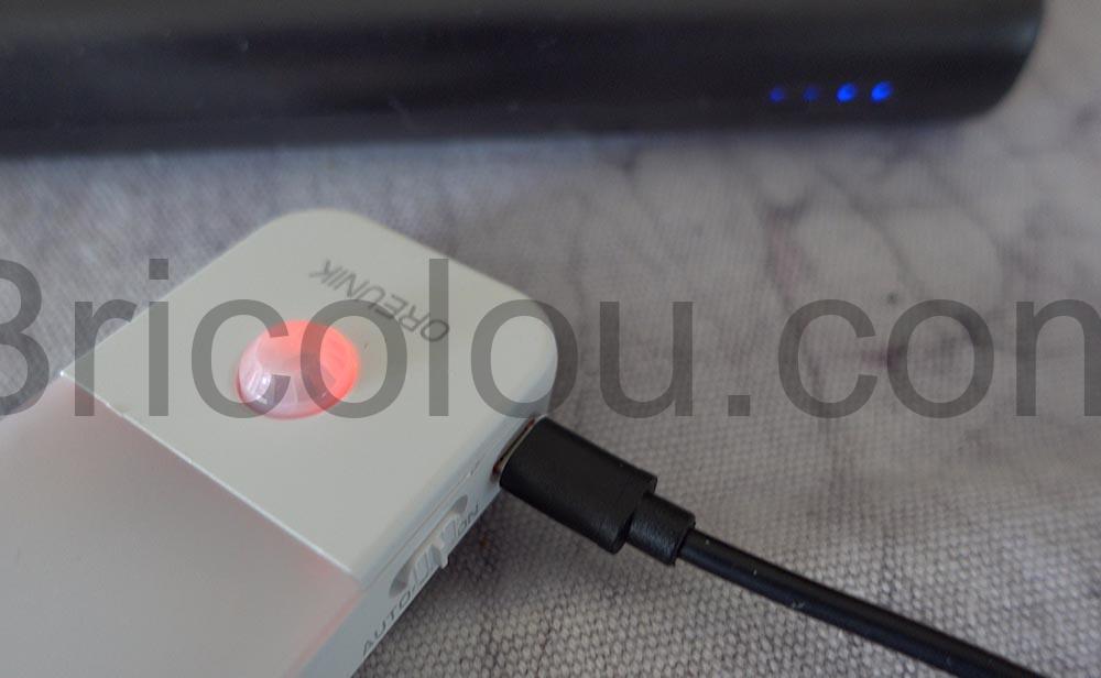 Veilleuse LED Automatique NK080-WHOreunik Rechargeable USB Détecteur Mouvement recharge