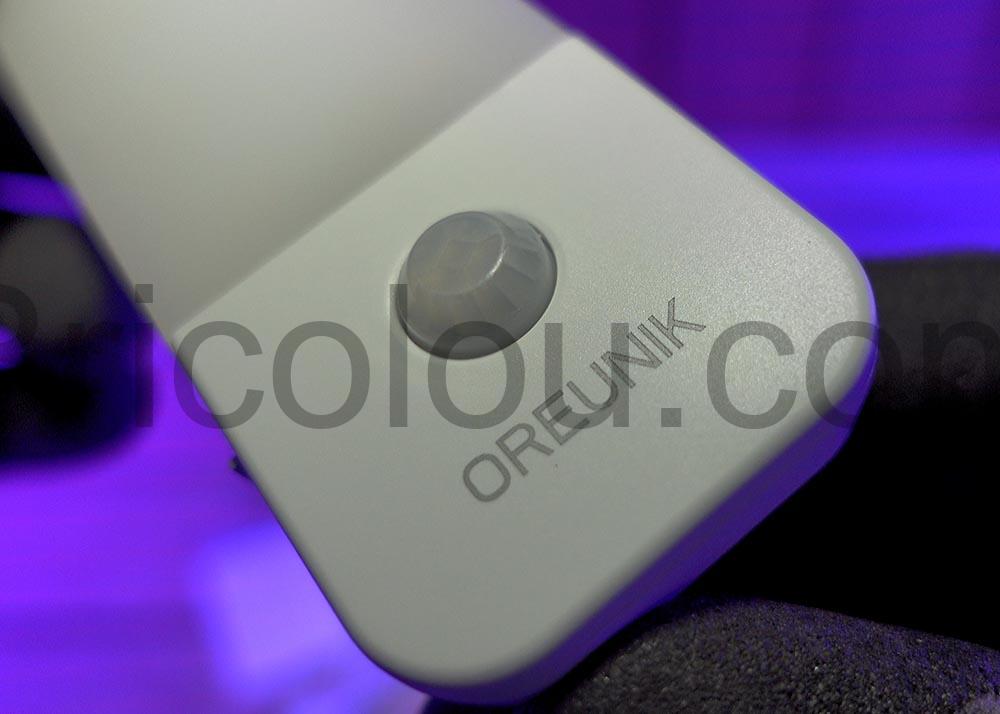 Veilleuse LED Automatique Oreunik Rechargeable USB Detecteur NK080 WH Mouvement logo Veilleuse LED Automatique Oreunik Rechargeable USB Détecteur NK080-WH Mouvement logo