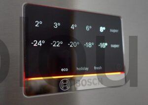 Frigo Bosch KGN39AIBT congelateur combine refrigerateur basse consommation écran allumé