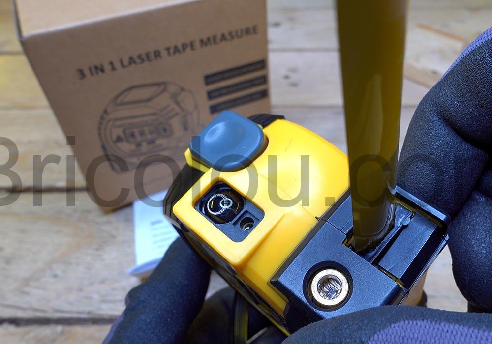 HOLULO Metre Laser Numerique Telemetre Ruban LCD facade HOLULO Mètre Laser Numérique Télémètre Ruban LCD facade