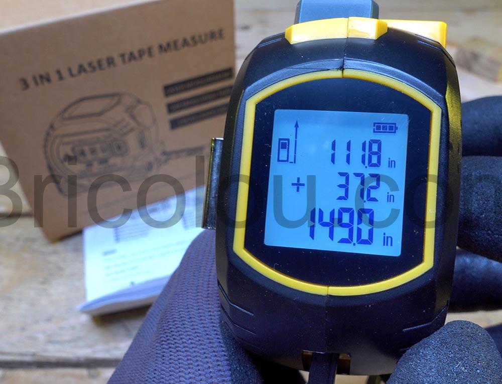 HOLULO Metre Laser Numerique Telemetre Ruban LCD mesure HOLULO Mètre Laser Numérique Télémètre Ruban LCD mesure