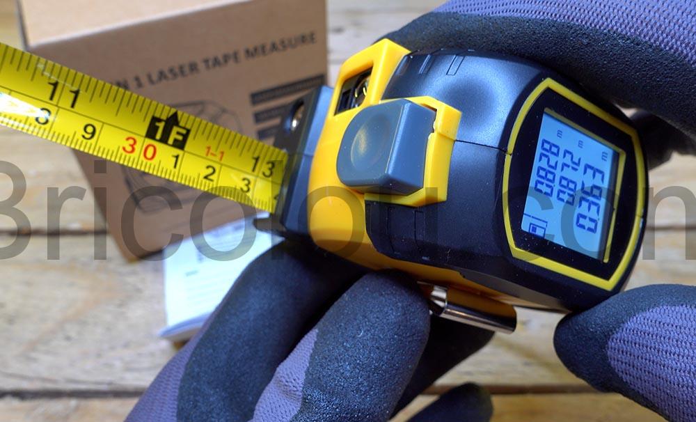 HOLULO Metre Laser Numerique Telemetre Ruban LCD precis HOLULO Mètre Laser Numérique Télémètre Ruban LCD précis