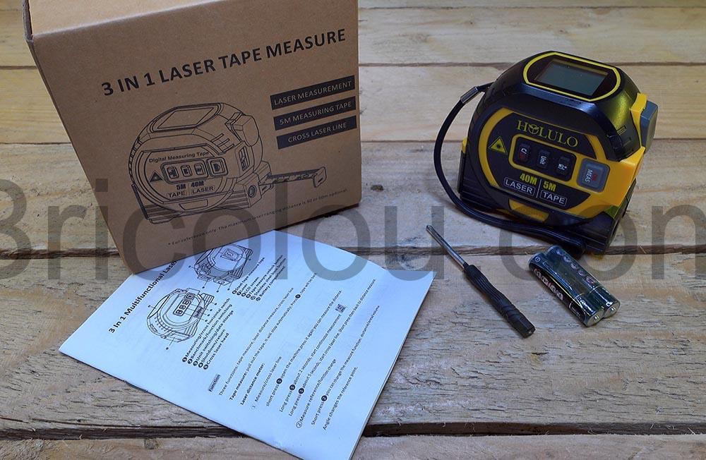 HOLULO Metre Laser Numerique Telemetre Ruban LCD HOLULO Mètre Laser Numérique Télémètre Ruban LCD