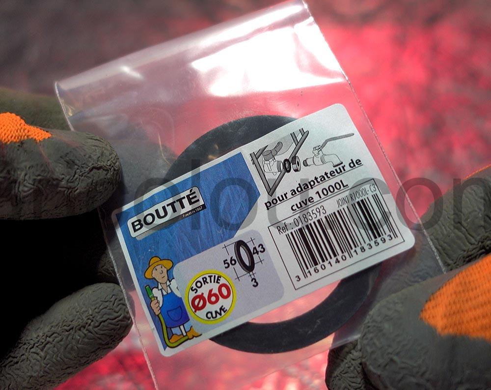 Joint caoutchouc cuve IBC Boutte S60x6 sachet Joint caoutchouc cuve IBC Boutté S60x6 sachet