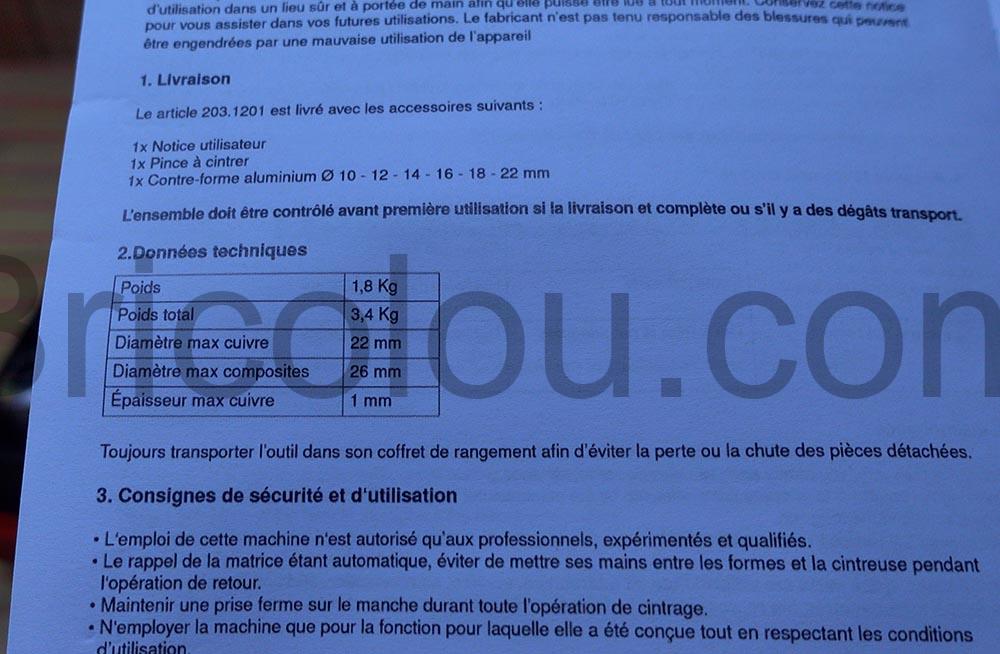 KS TOOLS Cintreuse tube cuivre arbalete specification KS TOOLS Cintreuse tube cuivre arbalète spécification
