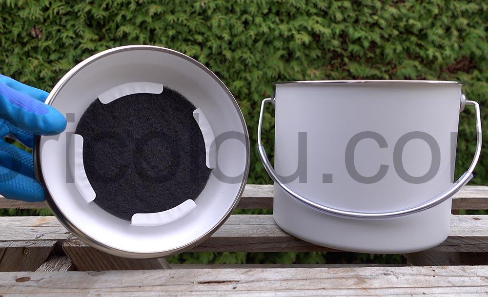 Poubelle Compost Cuisine Bac 3L Acier Inoxydable chrome filtres Charbon My little Lily filtration Poubelle Compost Cuisine Bac 3L Acier Inoxydable chromé filtres Charbon My little Lily filtration