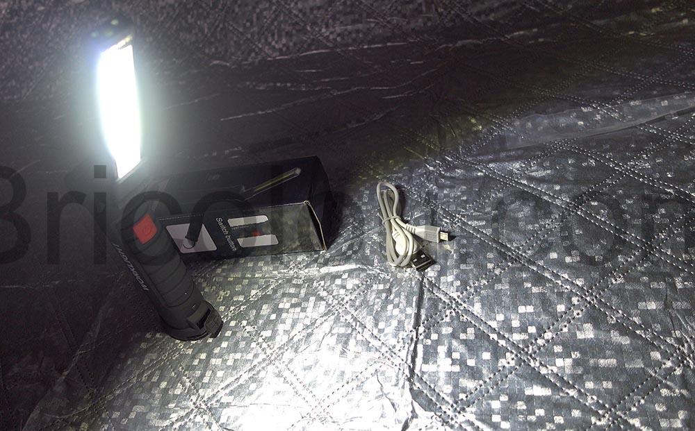 SunTop Lampe Travail Rechargeable Torche LED w52 tient seule SunTop Lampe Travail Rechargeable Torche LED w52 tient seule