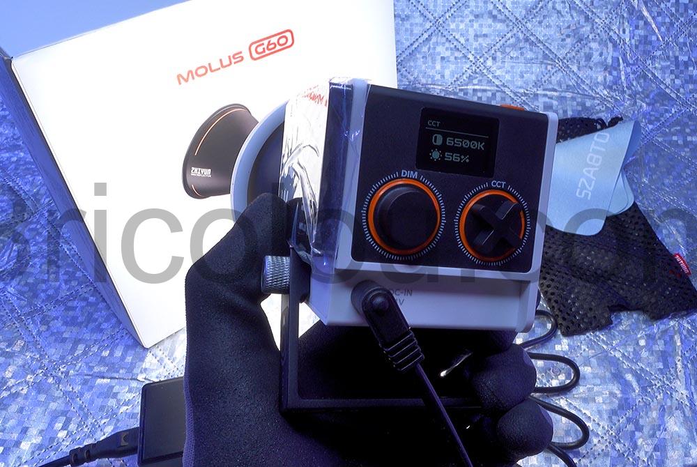 Zhiyun Molus G60 lumiere cine video Lampe LED 60 W spot 6500K Zhiyun Molus G60 lumière ciné vidéo Lampe LED 60 W spot 6500K