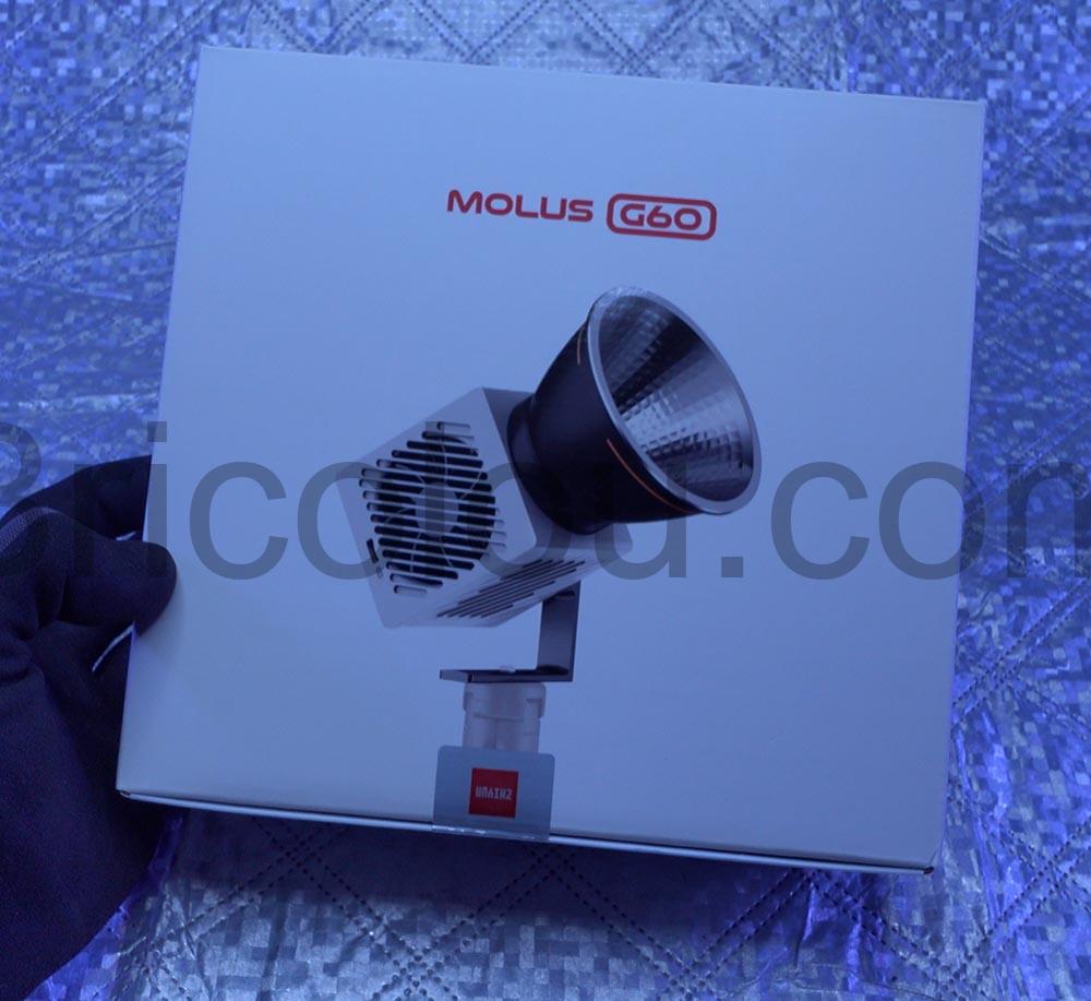 Zhiyun Molus G60 lumiere cine video Lampe LED 60 W spot boite Zhiyun Molus G60 lumière ciné vidéo Lampe LED 60 W spot boite