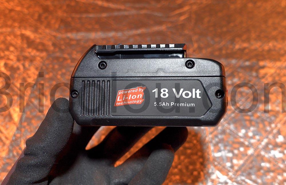 5500mAh 18V BAT610 Batterie Remplacement Bosch BAT618 procore GBA Li ION LongFit cote 5500mAh 18V BAT610 Batterie Remplacement Bosch BAT618 procore GBA Li-ION LongFit coté